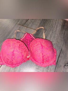 VS Pink Date Racerback Bra pink peach nude